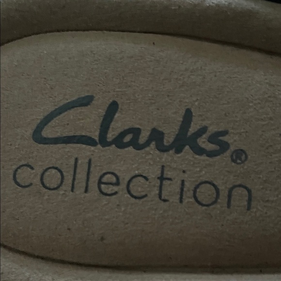 Clarks Giselle Black Women's 9 Wedge Cork Sandal Suede Buckle - Picture 2 of 8